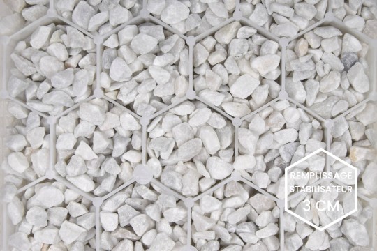 Cailloux marbre blanc de carrare 70/120