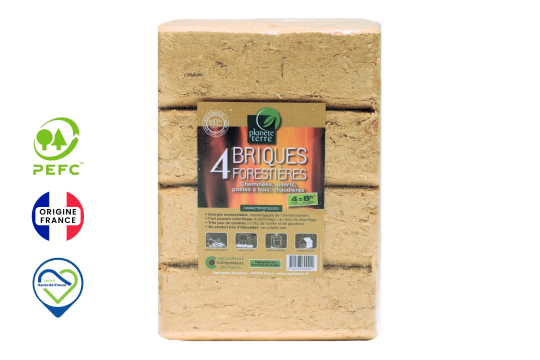 Bûche densifiée - pack de 4 - 10 kg